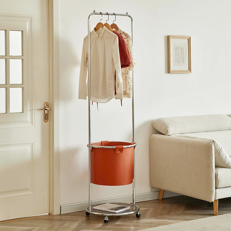 Kainice wholesale factory metal standing tree coat rack for cloth floor hanger acrylic shoe storage dirty bucket display rack