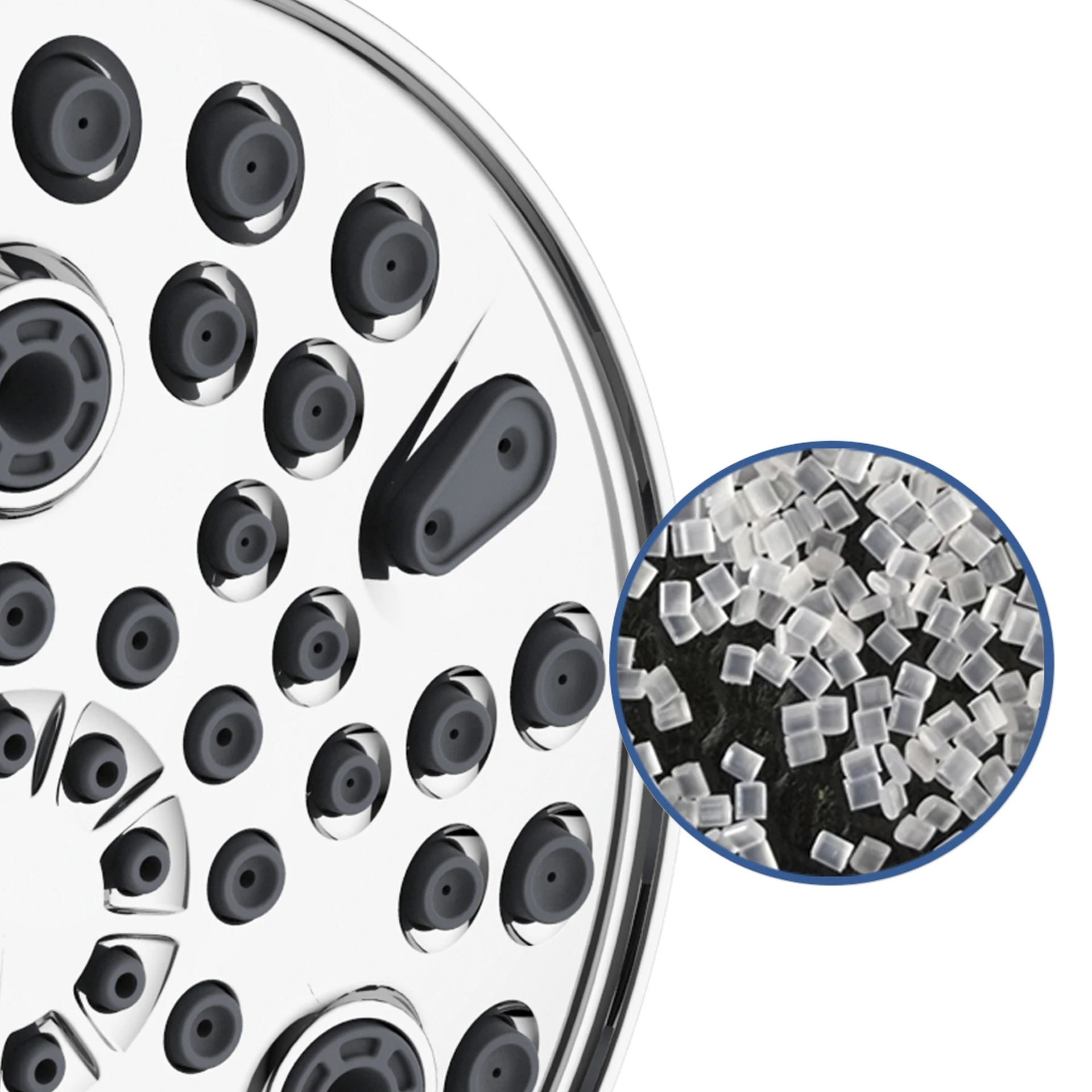 Abs Shower Head Filter Vitamin C High Pressure Massage Handheld Bathroom Shower Equipment Rainfall Shower Head With Filter