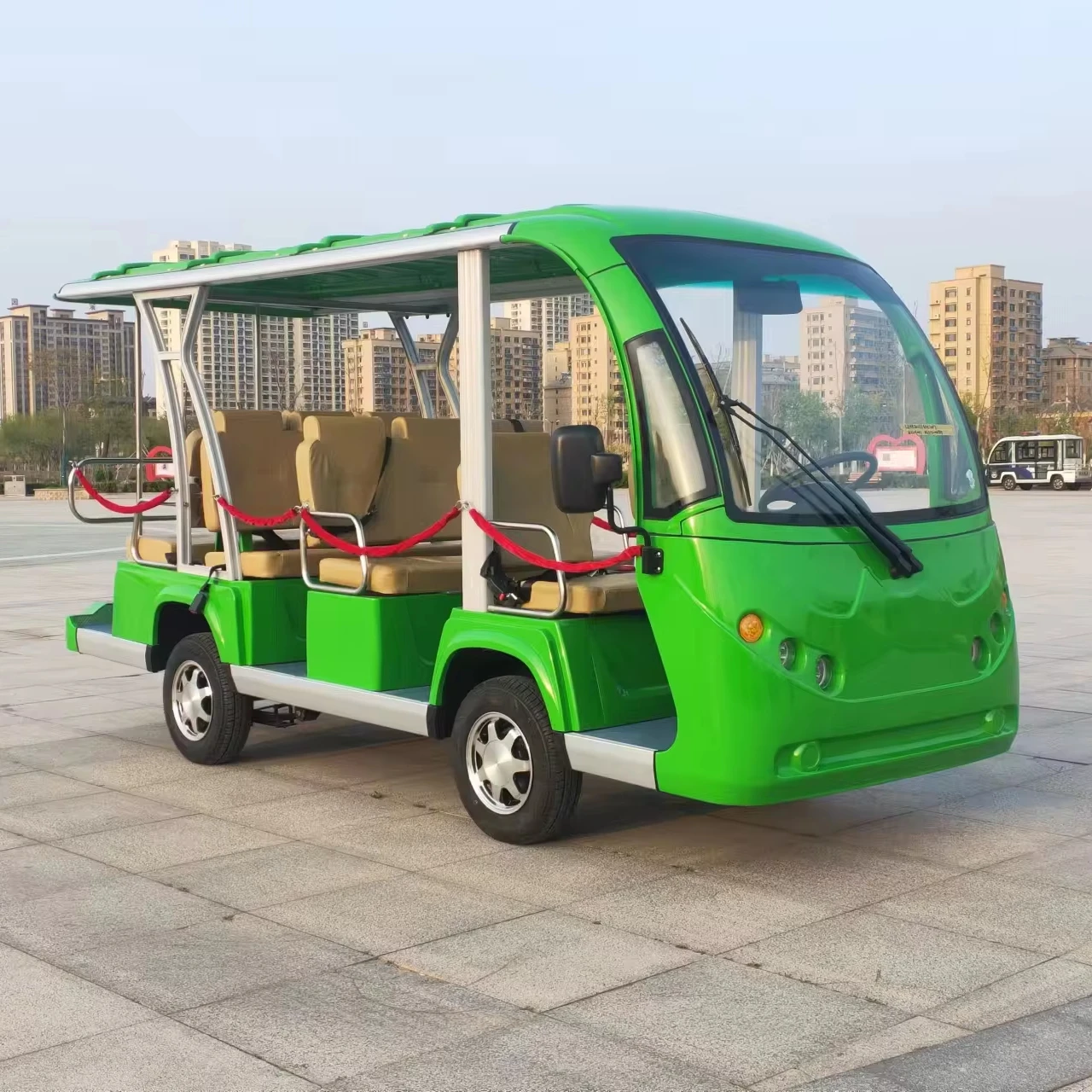 China factory 11 Seats Electric Sightseeing Bus With Door New Energy Vehicle Sightseeing Car With Battery For Sale