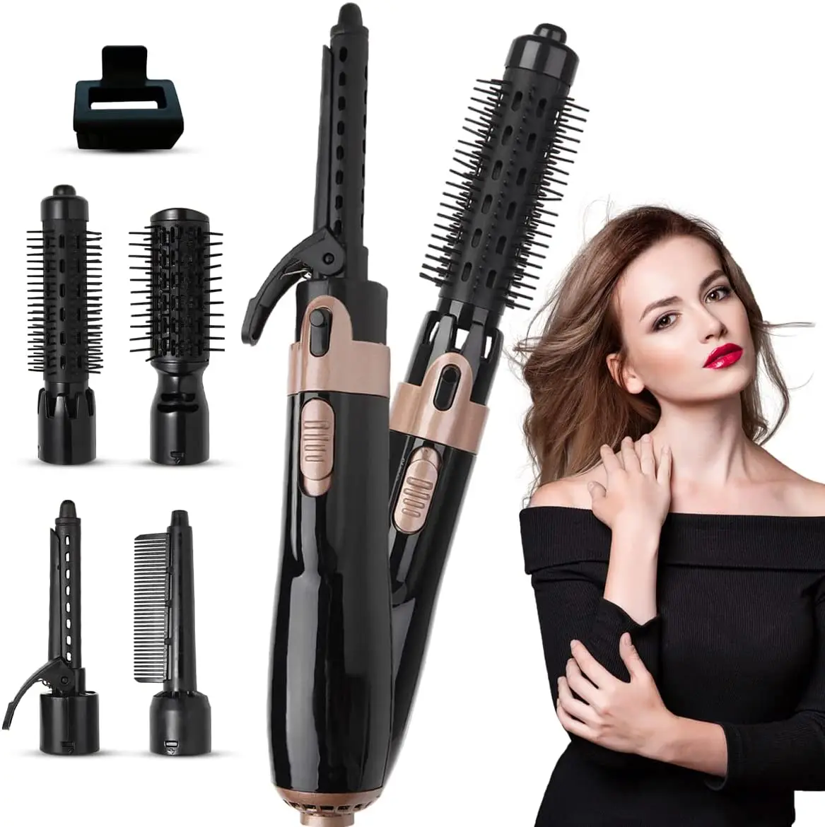 PRITECH Multifunctional Hot Air Volumizing Hair Dryer Brush One Step Drying Fast Portable Hair Dryer