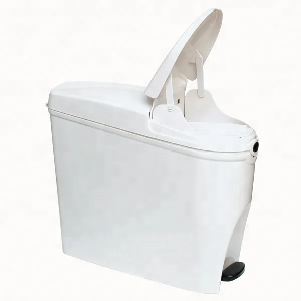 18L Trash Can Lady Women Female Sanitary Trash Bin With Foot Pedal Plastic Waste Bin