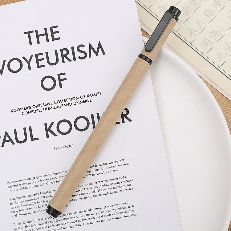 Eco Friendly 0.5mm Wood Bamboo Ball Pen With Custom Logo Printing Promo Pen