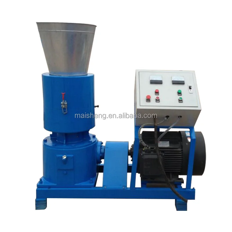 Chicken manure pellets made by Flat Die Horse Manure Fertilizer Priller Machine
