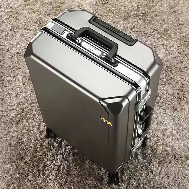 Universal wheel aluminum frame suitcase 2024 new style luggage high quality trolley case boarding travel password box
