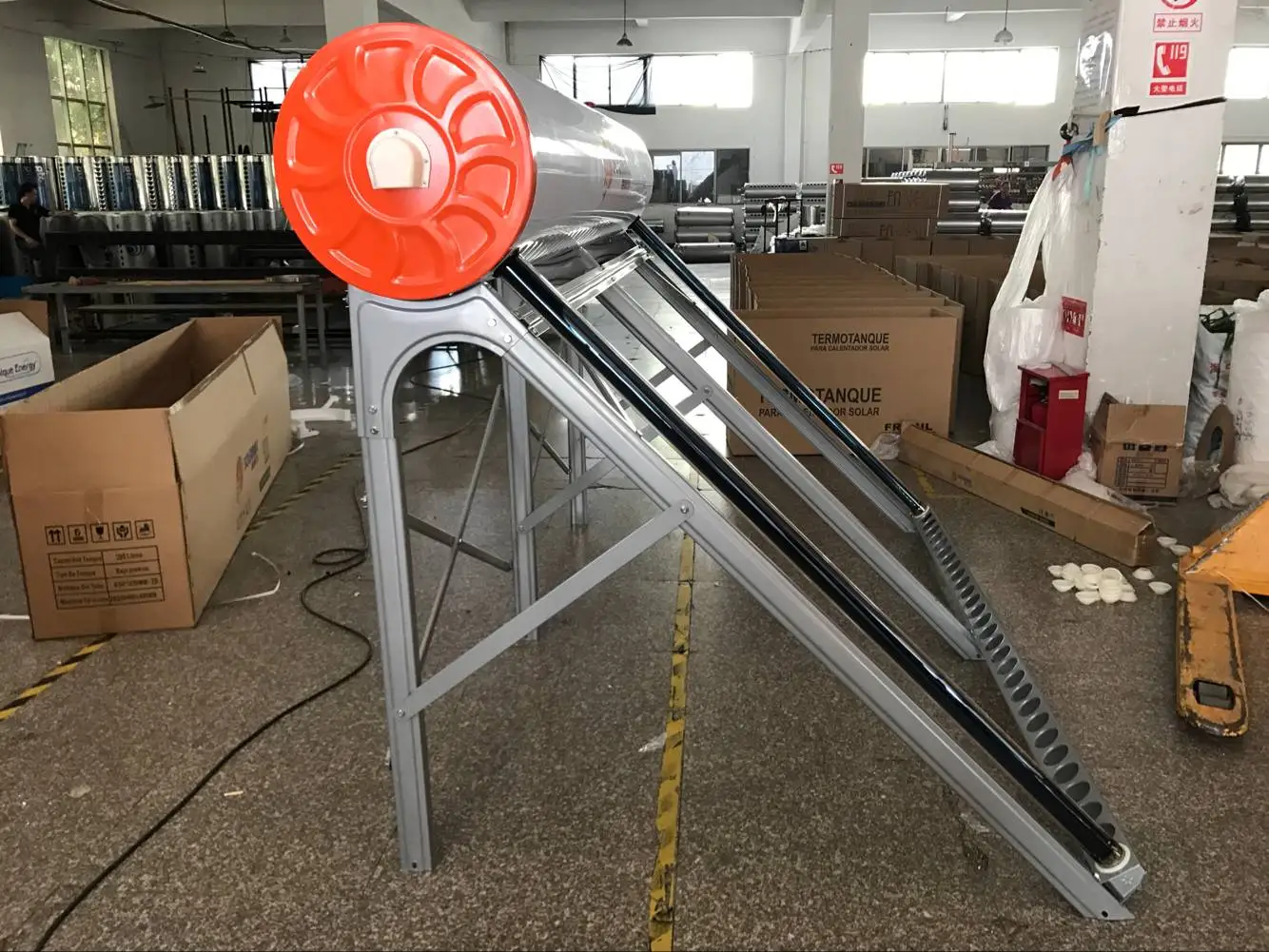 Factory made high quality enamel tank solar water heater