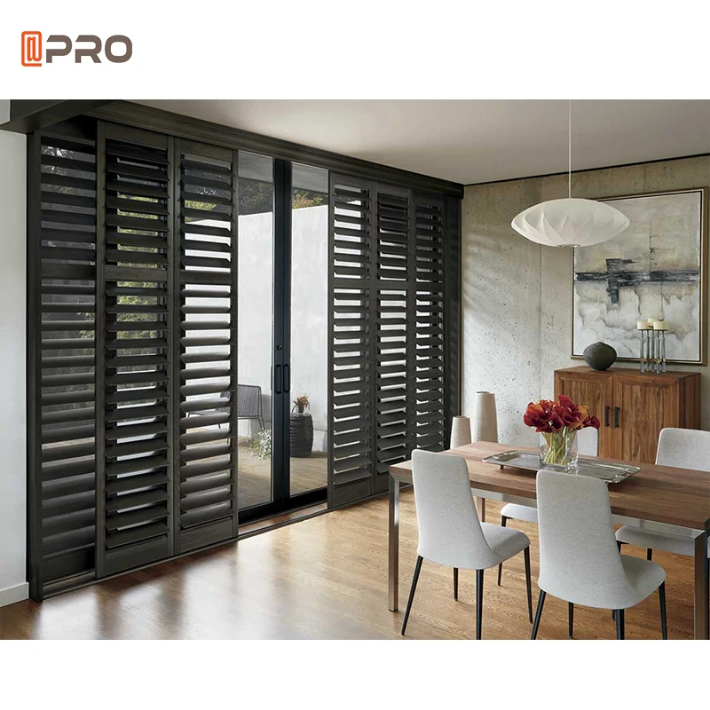 Rational construction aluminum louver door and Casement Window design reasonable price Louver Shutter window shutters exterior