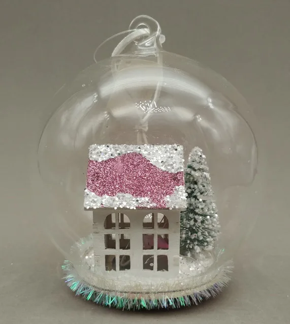 100 Wholesale Clear Opening Glass Christmas Ornaments Ball