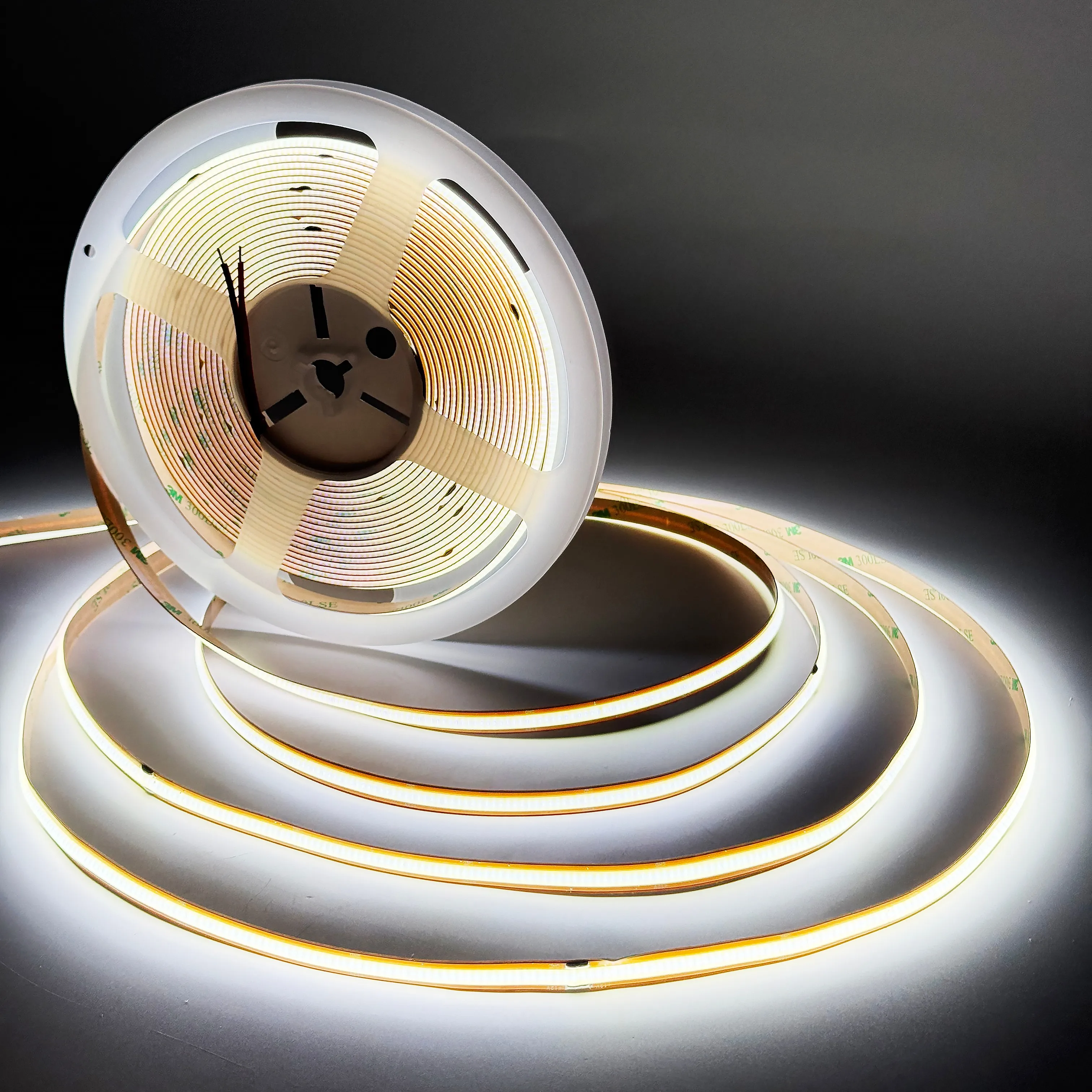 Freely Cut Cob Led Strip Light 12V 24V 320Leds/M 528Leds/M 3000K-6000K Super Bright Flexible 6.6Mm 8Mm Pcb Linear Lighting