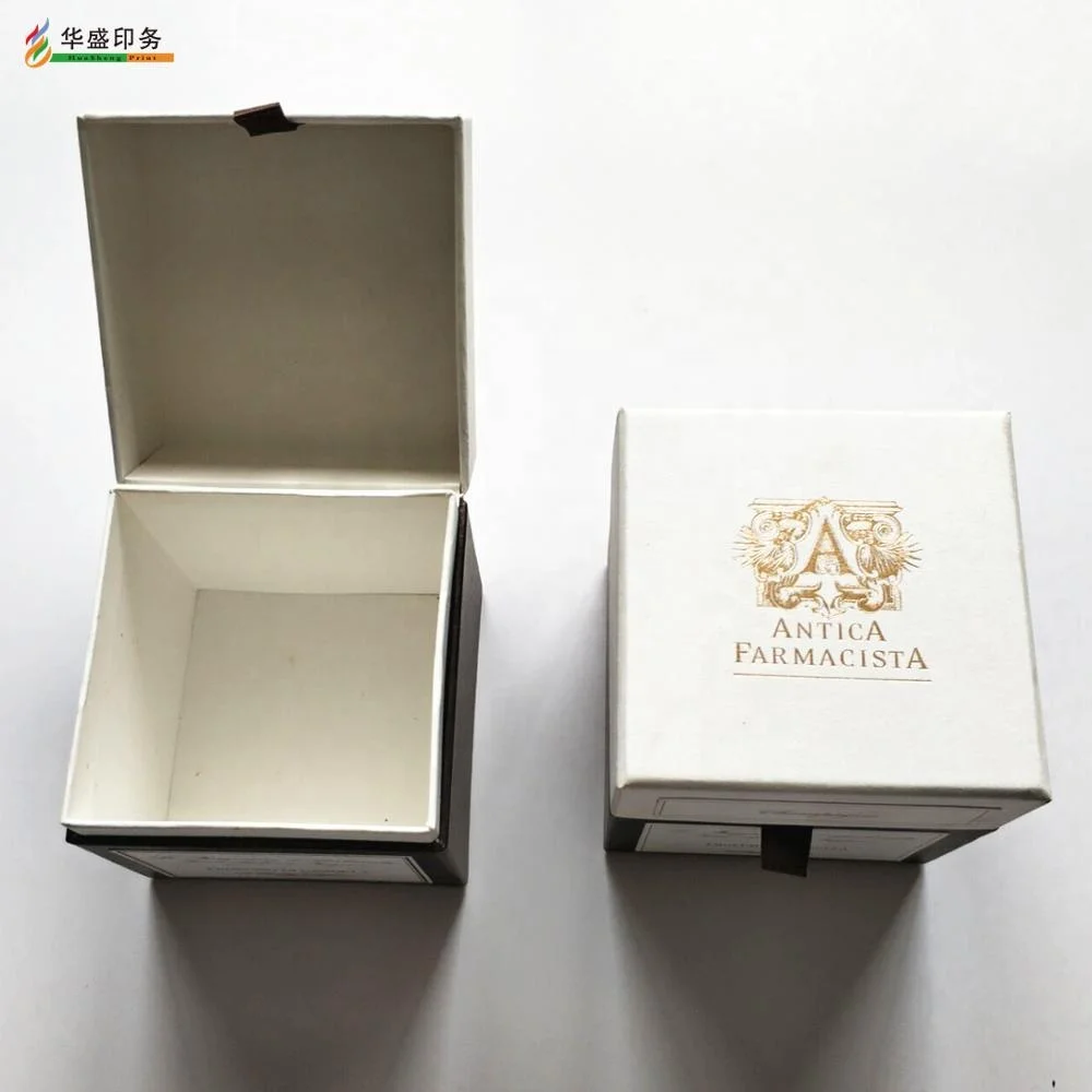 Recycled Luxury Black Candle Box and Jar Packaging Custom Logo Printing Kraft Brown Paper Box Cardboard with Inserts for Soap