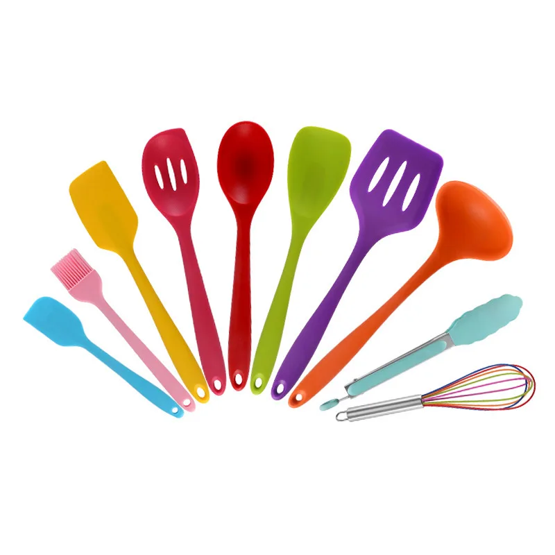 LMK030 Multifunctional Kitchen Tools 10 Pieces Kitchenware Silicone Kitchenware Set Kitchen Cooking Utensil Sets