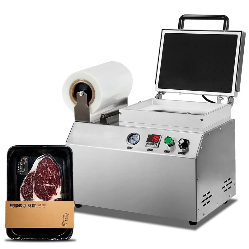 Table tope Meat Cheese Food vacuum sealer machine skin vacuum pack machine