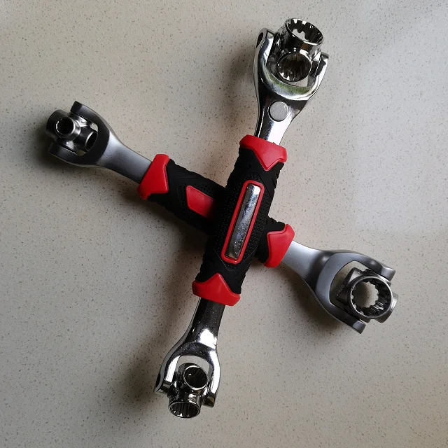 48-in-1 Socket set Wrench with Rubber Handle 360 Degree Rotating Head Any Size Standard Spanner Tool