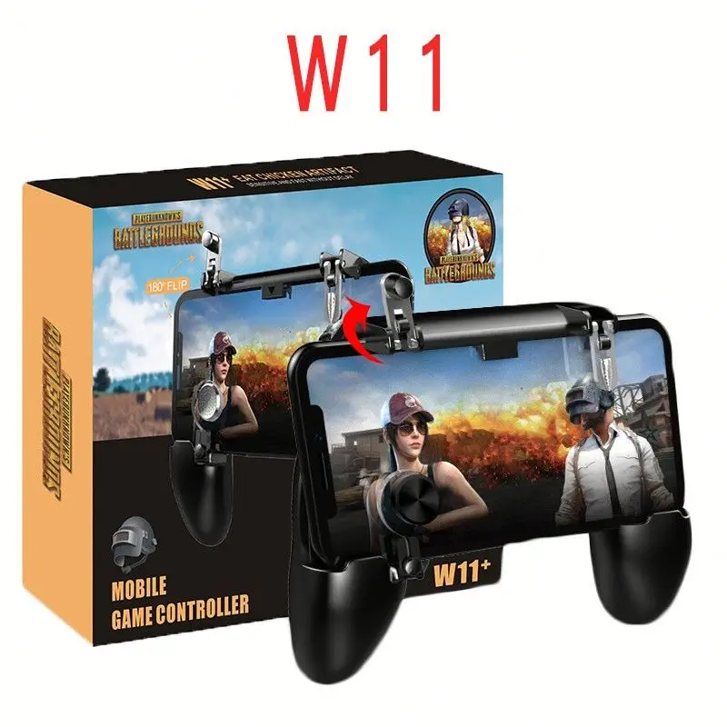 w11for  Pubg Game Gamepad Mobile Phone Game Controller l1r1 Shooter Trigger Fire Button For i Phone Android Joystick