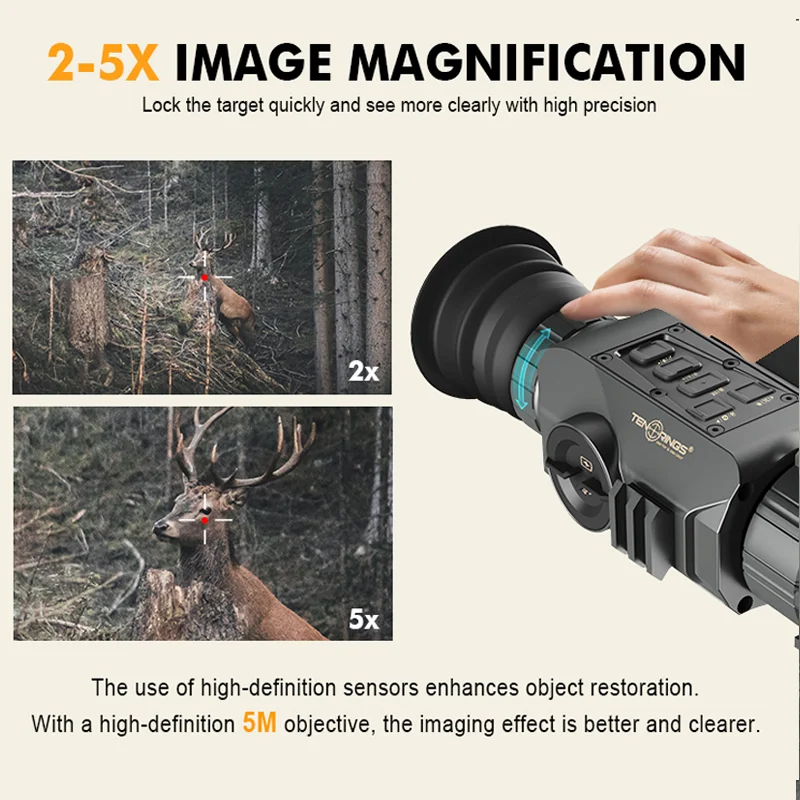 Ten Rings Hunting Night Vision Scope With Ranging Video Rec WiFi Support OEM Digital for Sight