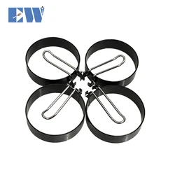 4PCS Premium Non-stick Black Coating Metal Egg Ring