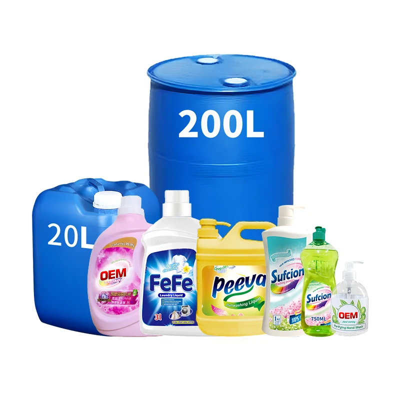 OEM ODM Blue Pink Strong Stain Laundry Liquid Wash Detergent Long Fragrance Detergent Liquid
