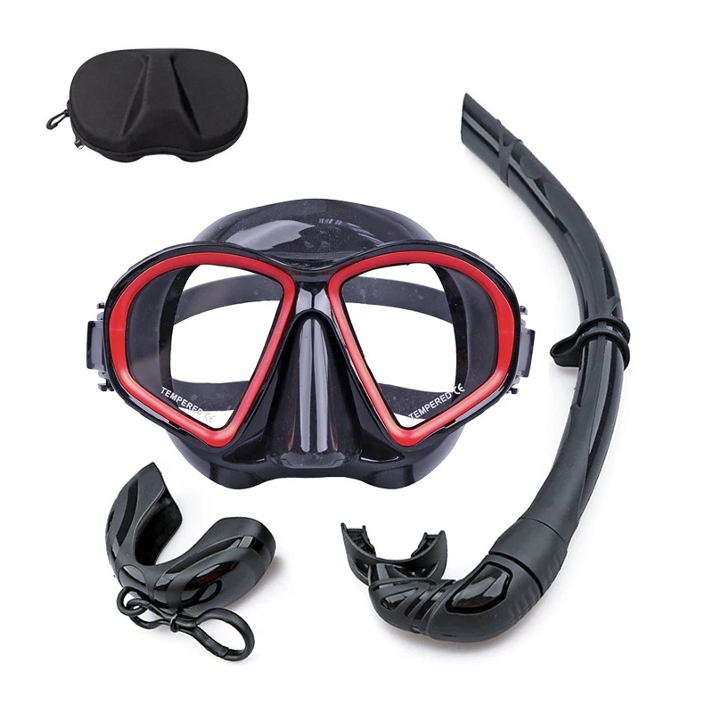 Aloma Hot Sale Snorkeling Mask Waterproof Silicone Diving Mask Freediving Goggles and Wet Snorkel Set