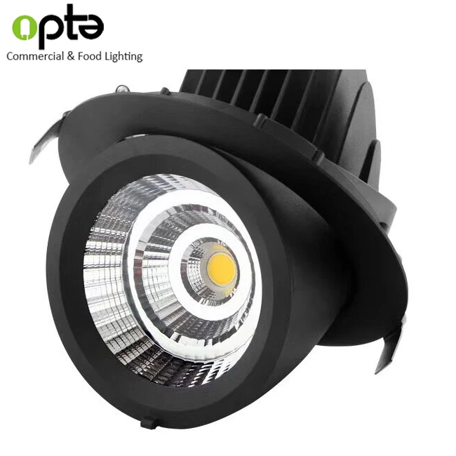 LED RA90 12W COB Lighting Adjustable Recessed Ceiling Down Light Gimbal Light For Shop