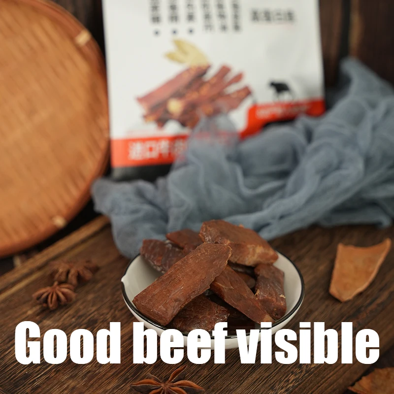 65g Wholesale Factory Instant Food Notch Package Natural Dried Beef Jerky Buffal Meat High Protein Leisure Snacks