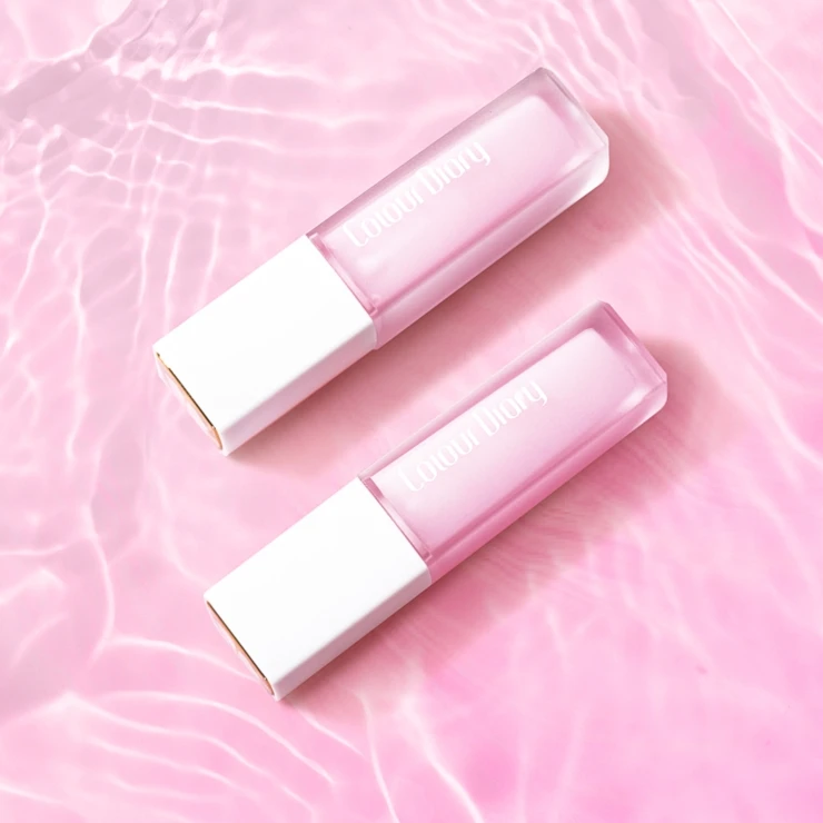 Custom Private Label Colour Diary Flower Dew Crystal Hydrating Lip Gloss Oil Nourishing Repairing Lip Glow Oil Plumper Vegan