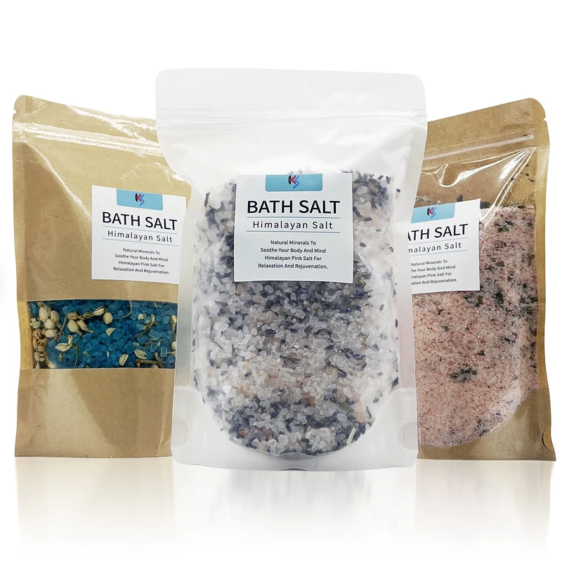 100% Natural Self-Care Set Himalayan Pink & Epsom Bath Salts Essential Oils with Optional Scents Handcrafted Bath Foot Soak