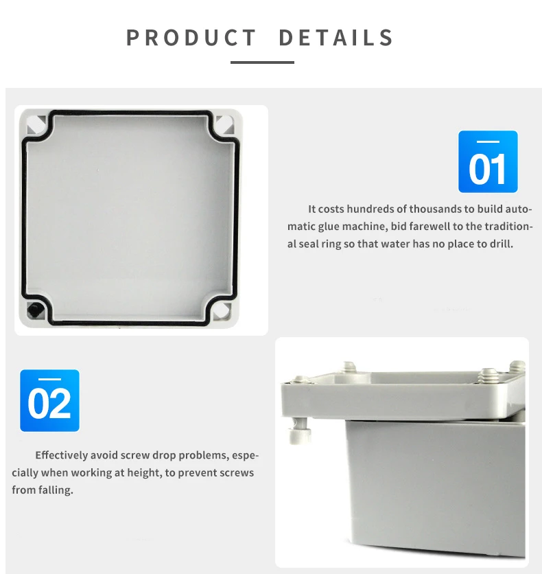 Водонепроницаемая распределительная коробка 65*50*55 95*65*55 80*80*70 110*80*45 110*80*50 110*80*70 Водонепроницаемая электрическая коробка IP67