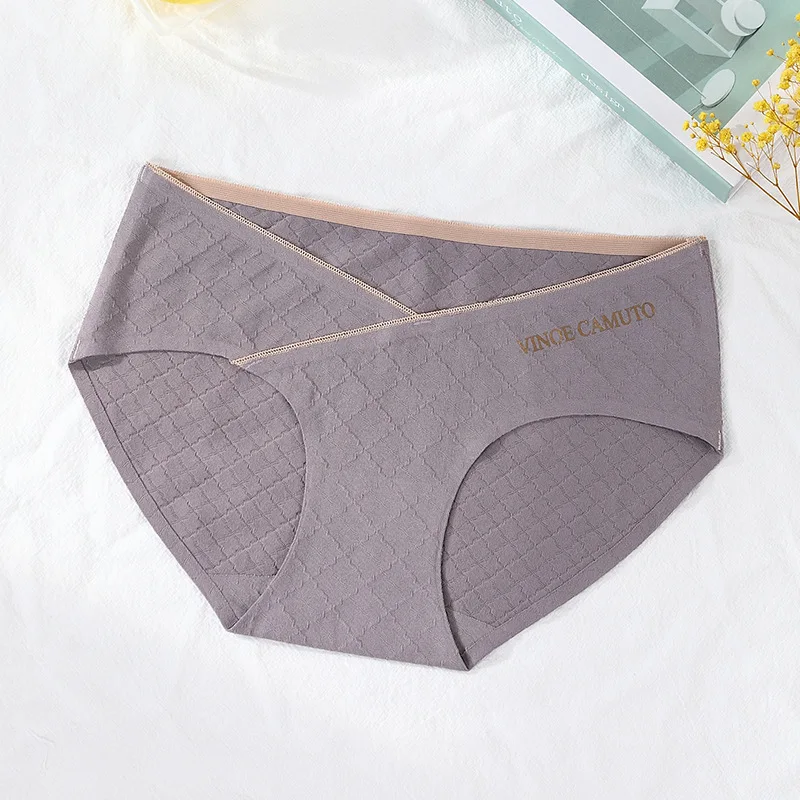 Оптовая продажа, индивидуальные трусики для беременных с низкой талией и перекрестными бретельками, нижнее белье хорошо сидит под грудью, без давления