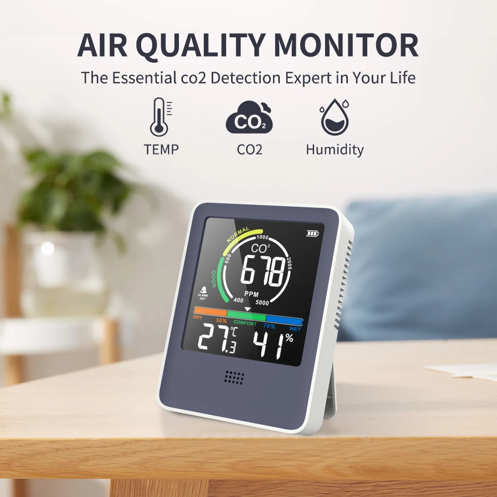 
Japan Desktop carbon dioxide Greenhouse co2 monitor tester analyzer gas ppm new carbon dioxide quality air detector meter 