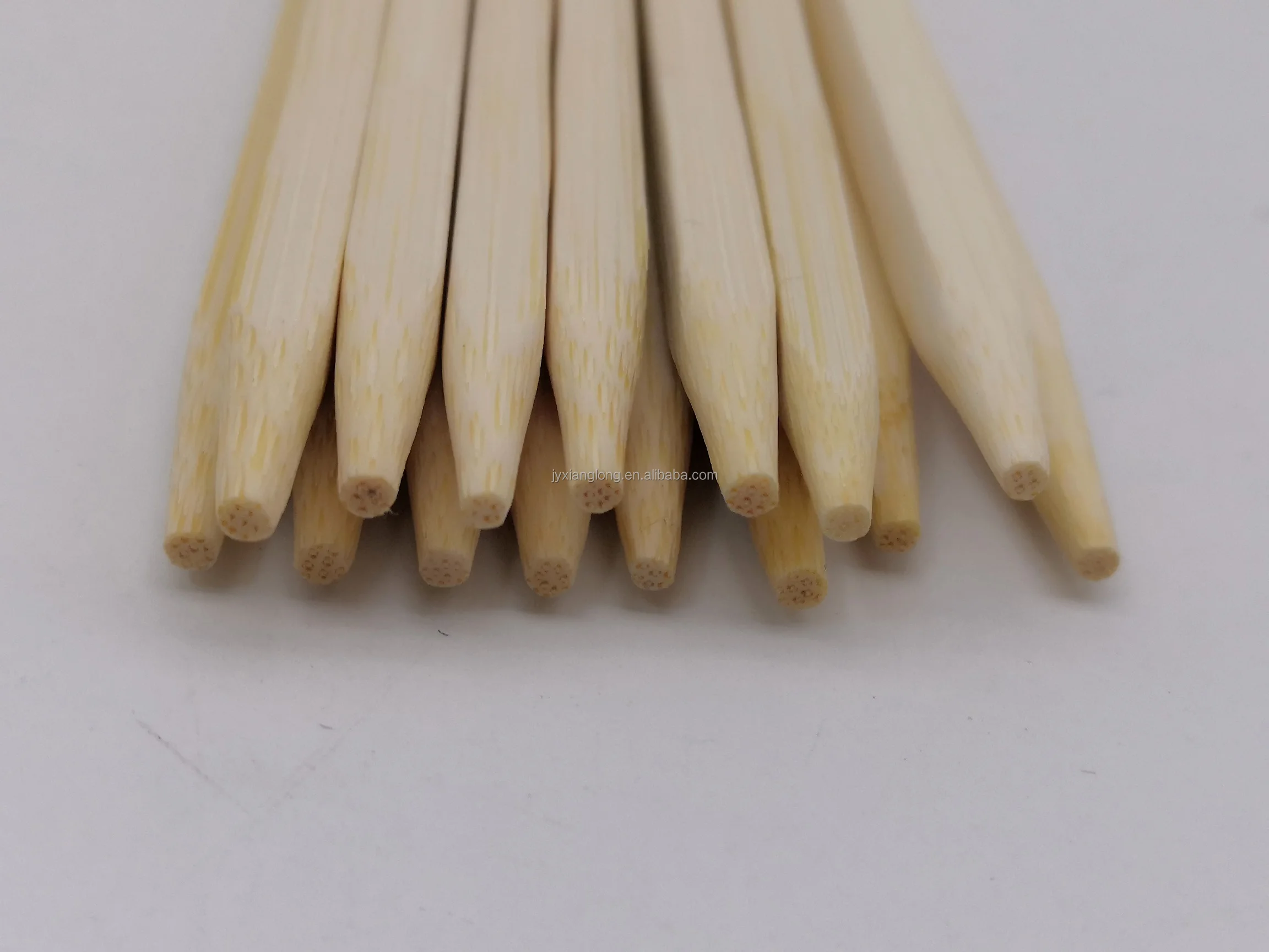 High quality square shape cotton candy bamboo stick with double flat edge