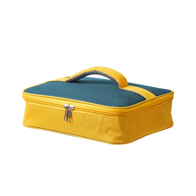 OEM customized logo pattern 600d polyester insulated cooler lunch bag portable kids teens student food bag for adults