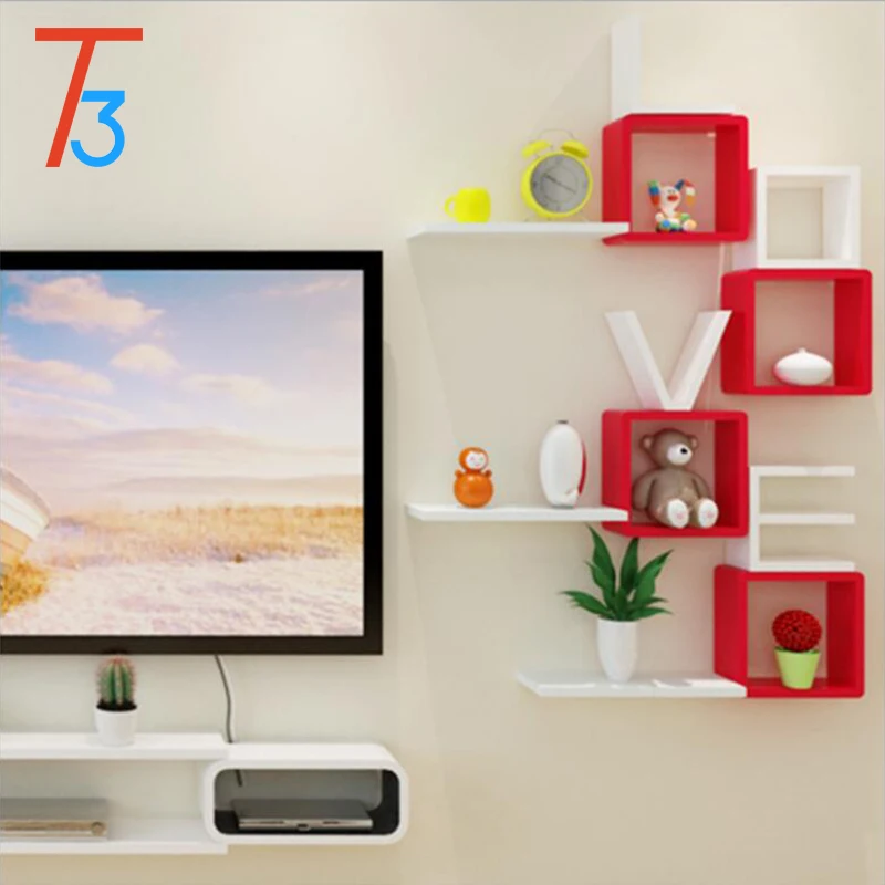 Home Decoration Furniture 100% New Zealand Pine Wood Floating Wall Shelf