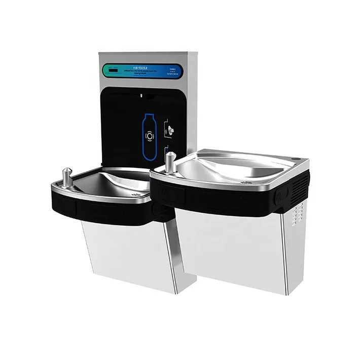 Beelili Three faucets hot cold  water dispenser/ Compressor cooling water cooler/Bottle Filling Station Drinking fountains