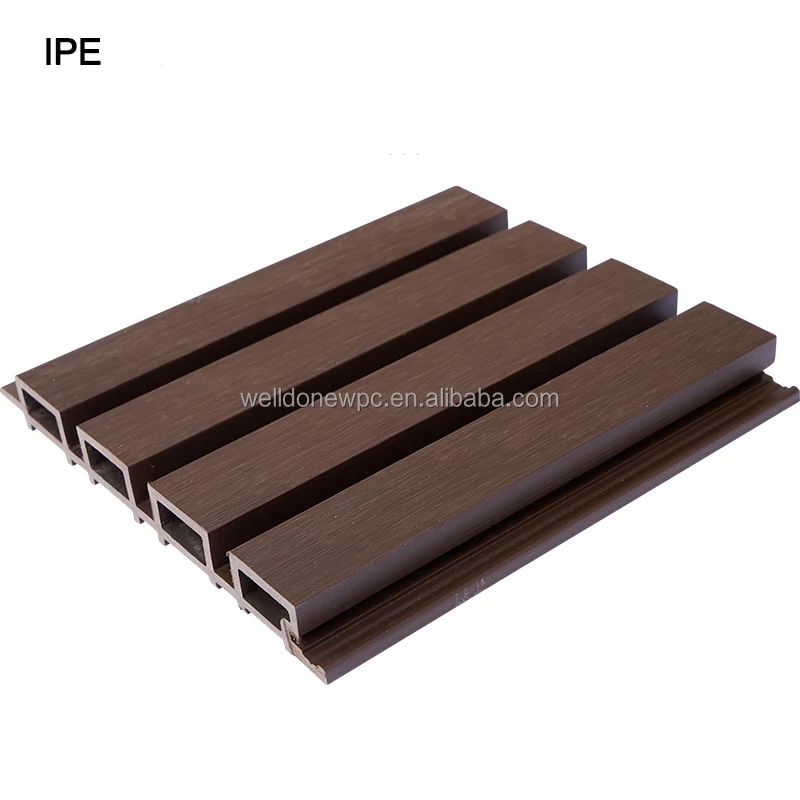 Factory Cheap Price Exterior Wall Decoration Panel Cladding Siding Or Facades Wpc Fluted Wall Panel