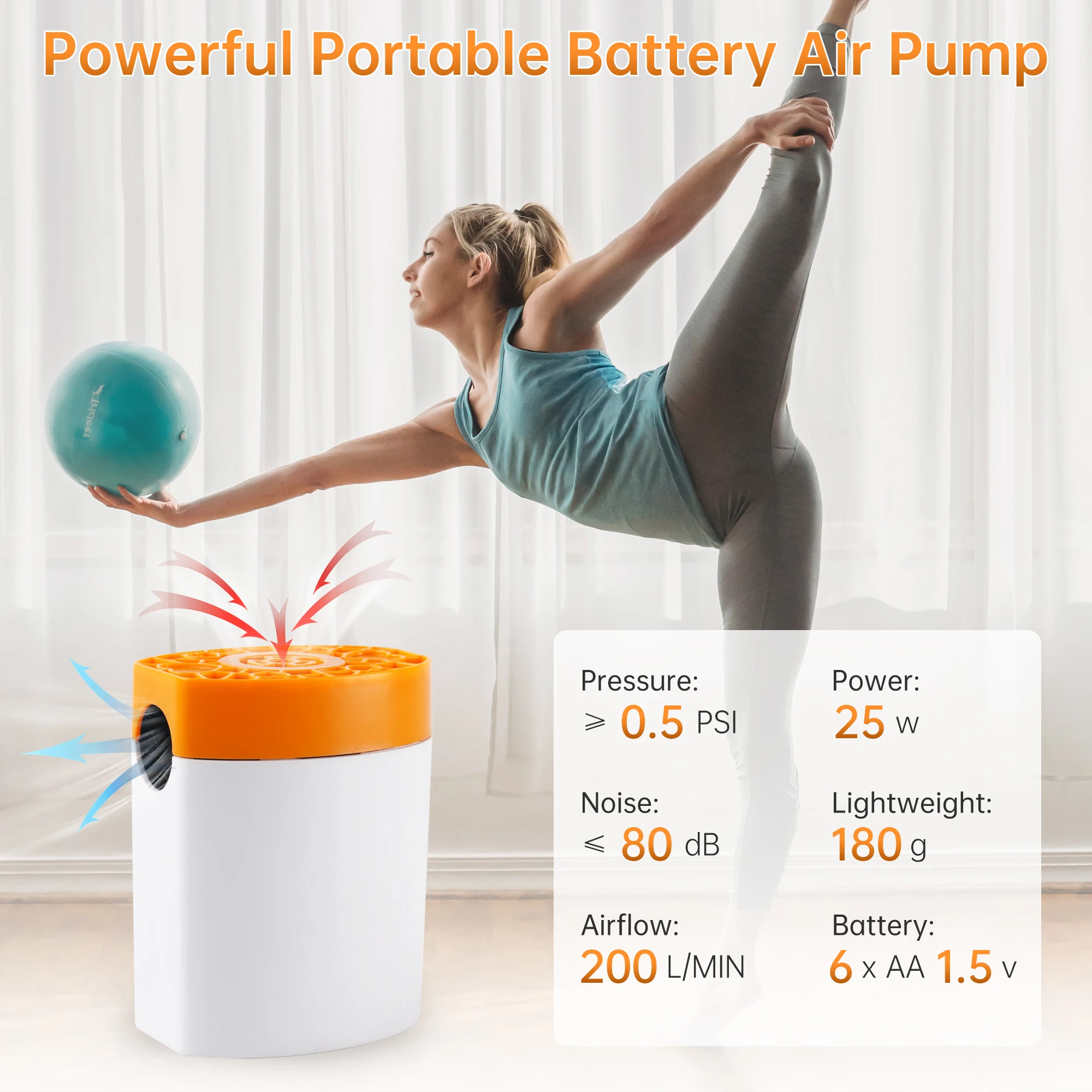 battery air pump outdoor camping sport portable mini dry cell battery powered air pump