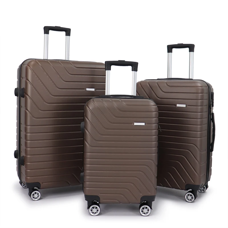 ABS luggage sets 20 24 28 inch 3 pieces travel trolley bags 4 wheel luggage suitcase