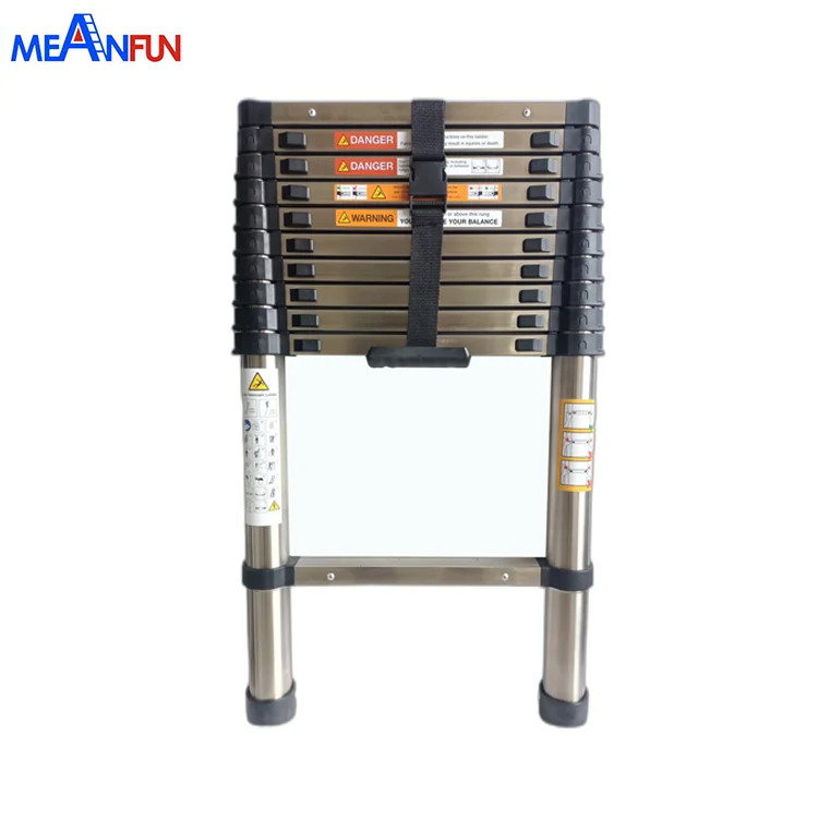 high quality new material 3.2 m stainless steel telescopic ladder ladders steel ladders