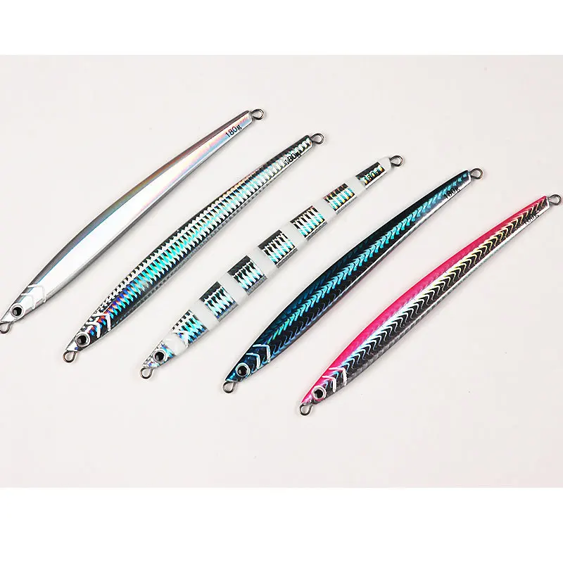 
Factory price lead metal jiging metal random color luminous 180g 200g super quality fishing lure 