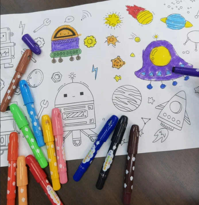 Giant sketch Drawing Paper, 10M forest and building designs Crayons Pencils marker pens Coloring paper for painting medium