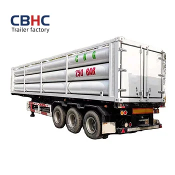 CNG 8 to 12 Tube Semi trailer Cascade Skid Container CNG Tanker Trailer