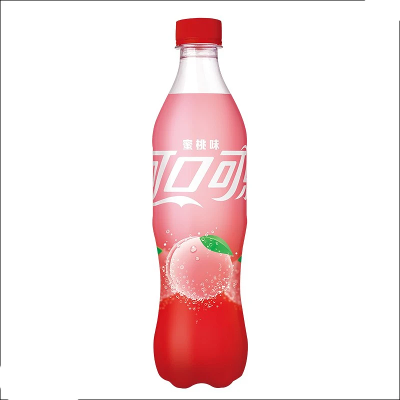 Newly launched peach flavored soft drink 500ml carbonated soft drink carbonated cola drink