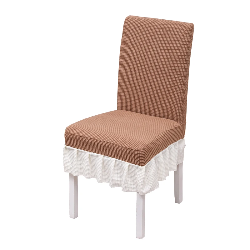 Household Hotel Universal stool cover fashion color matching skirt dining chair cover cushion backrest integrated dining table c