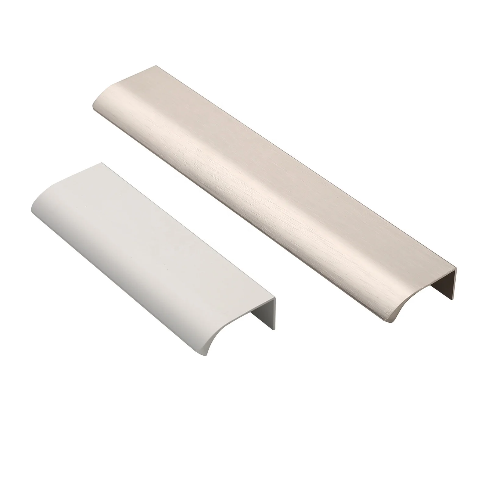 Aluminum Profile Furniture Handle Concealed Edge Pulls L Shape Cabinet Handle 4516