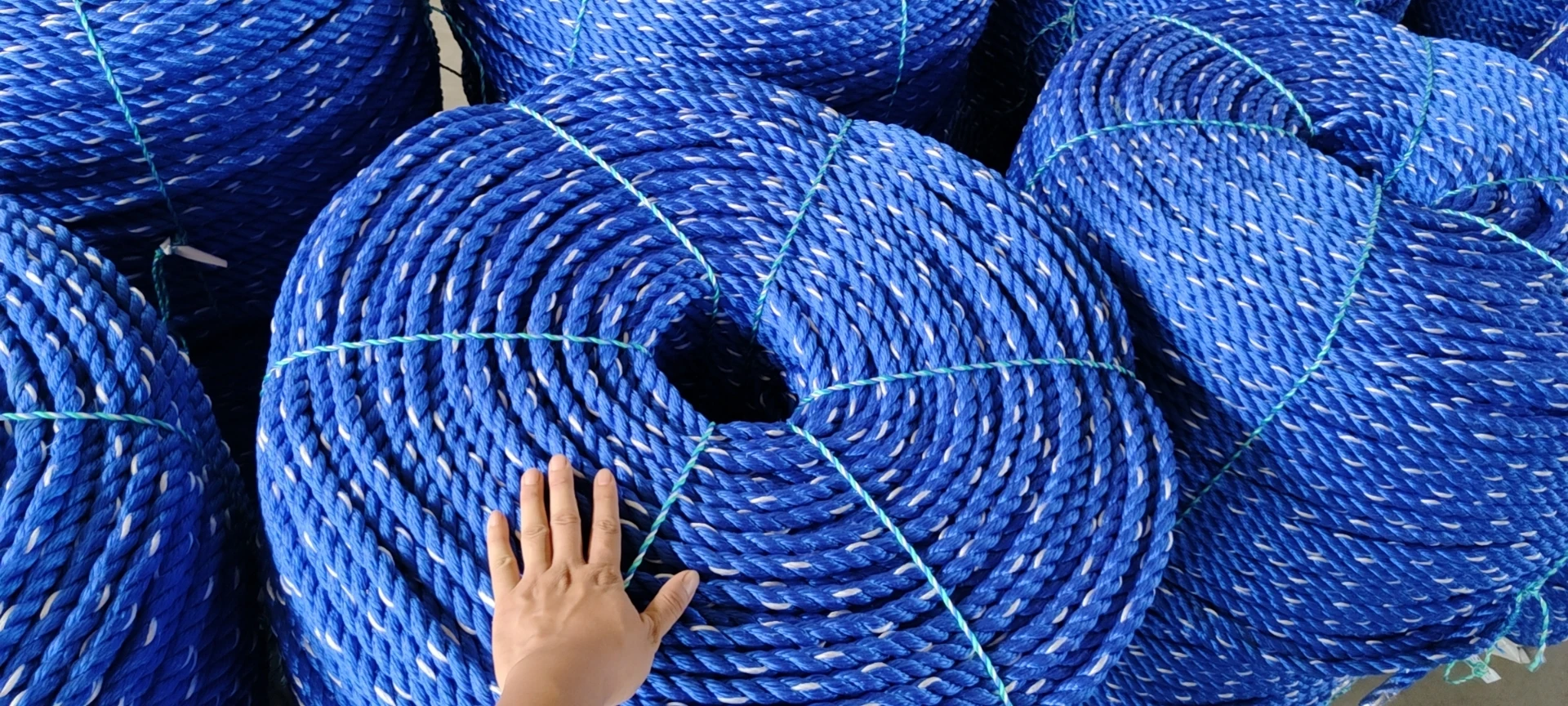 Polypropylene PP danline 3 /4 strands twisted PP floating rope for fishing net pp rope