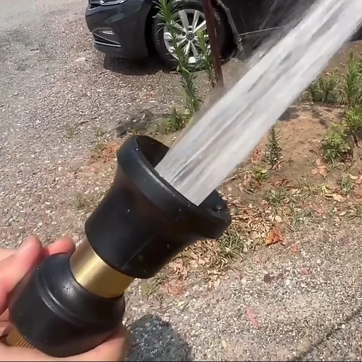 Heavy Duty Garden Hose Nozzle Powerful Jet Spray Water Nozzle Sprayer for Car Cleaning-Durable Metal Plastic Rubber Water Gun