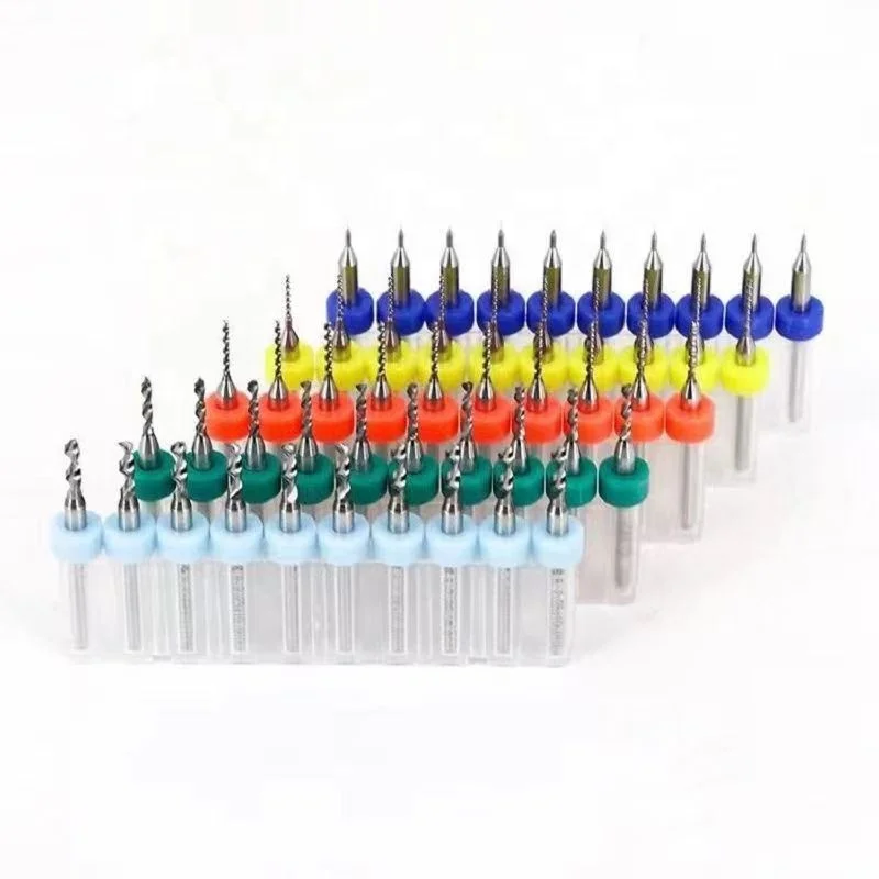cnc machining cutting tools Wood Working tungsten carbide drilling bits set  0.10mm-6.5mm Shank  3.175mm CNC Drilling Machine
