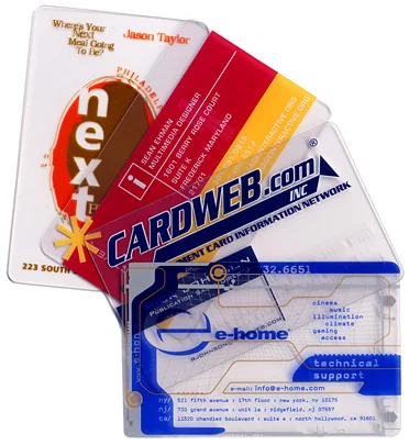 Wholesales High Quality Waterproof Custom Design CR80 Clear Plastic Transparent Business Card