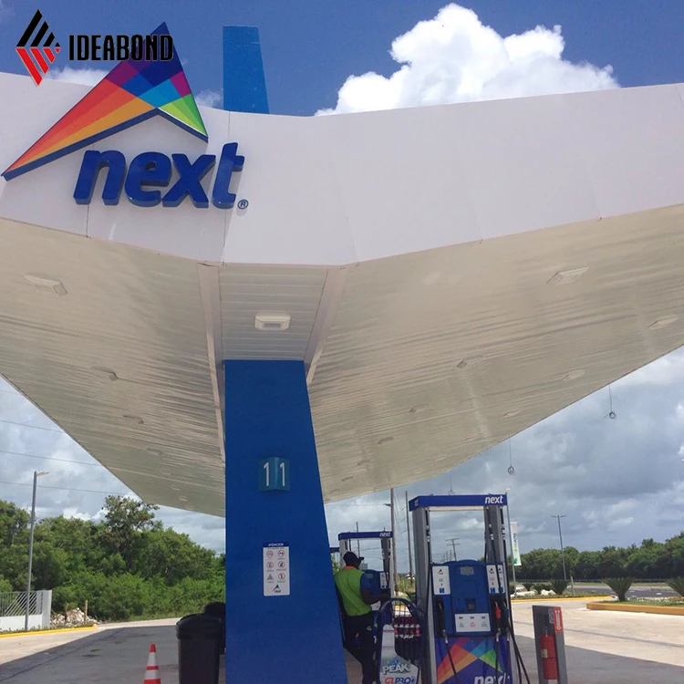 IDEABOND Factory Wholesale Alucobond 3mm Sheet Gas Station Container Wall Cladding Aluminum Composite Panels