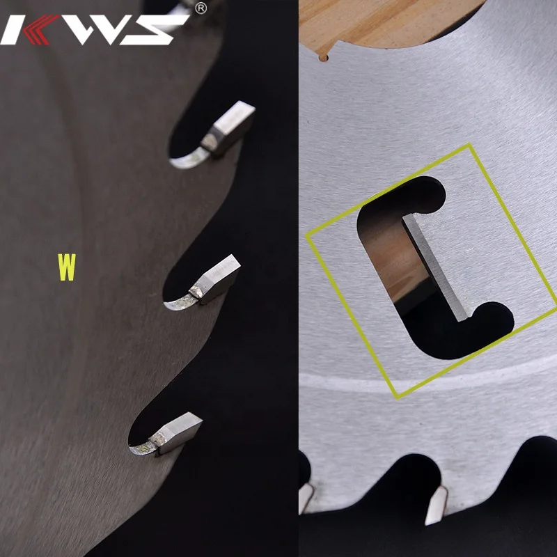 KWS TCT Raker ripping saw blade chip limit for wood cutting