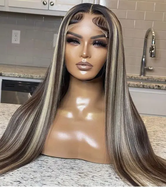 High Quality Raw Hair Blonde Human Hair Wig 13*4 And 13*6 Platinum Blonde Wig Peluca Pelo Natural With Hairline For White Women