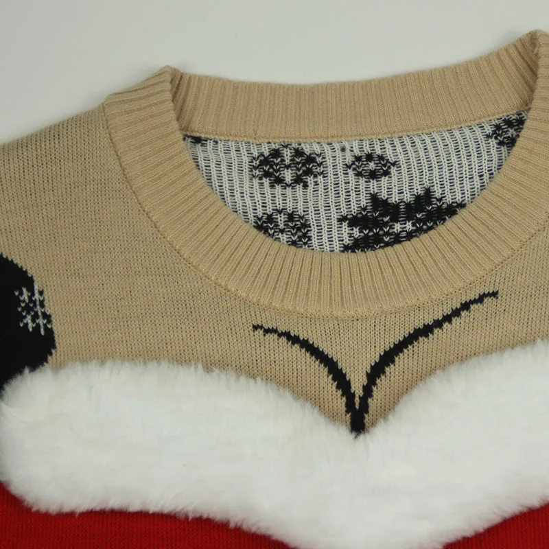 2022 Custom knitted xmas party sweater women funny christmas sweater dress